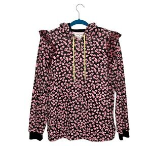 Sandy Liang X Target Pink Ditsy Floral Ruffle Hoodie Pullover
